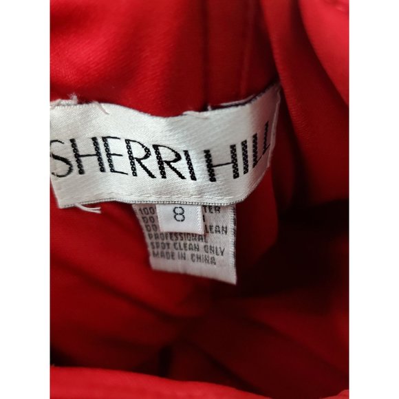 Sherri Hill Red Beaded Bandage Formal Cocktail Holiday Party Homecoming Dress 8 - Picture 2 of 11
